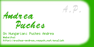 andrea puches business card